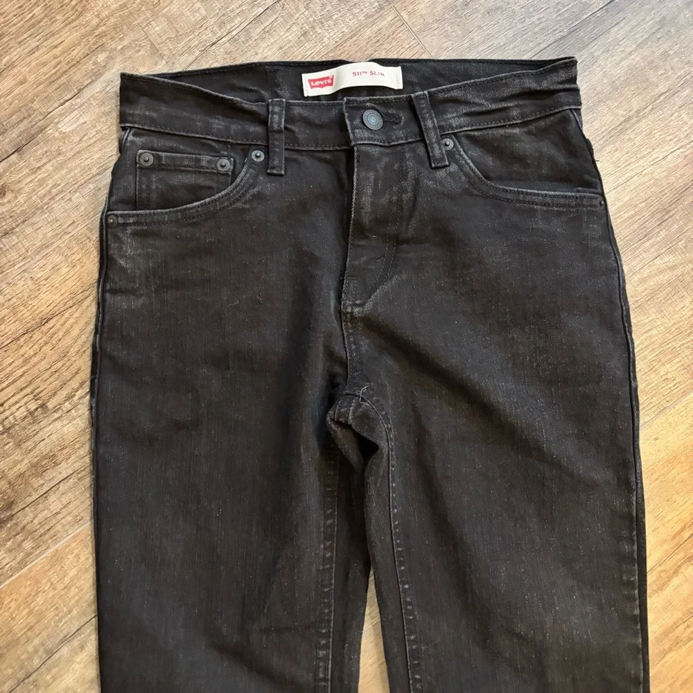 Levi's 511 Slim Kids Black Jeans Straight 14 Regular Boys or Girls Denim‎ Casual